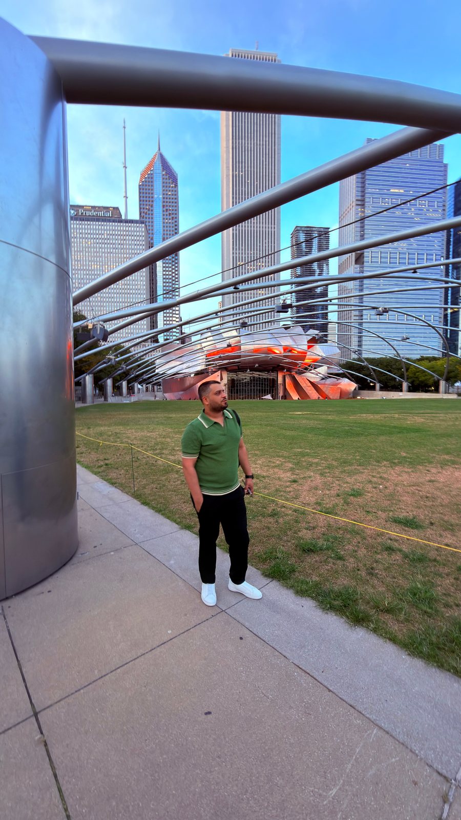 Wali Zuberi at the Jay Pritzker Pavilion in Millennium Park, Chicago