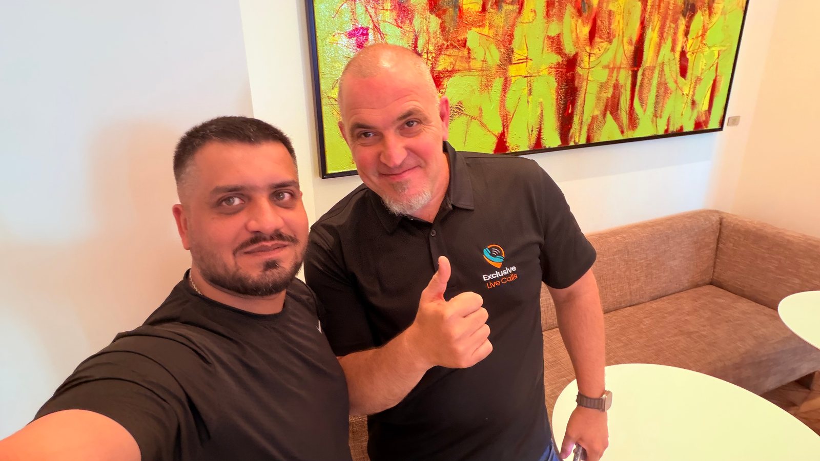 Selfie of Wali Zuberi with a fellow attendee at Contact.io 2026 in Denver, Colorado